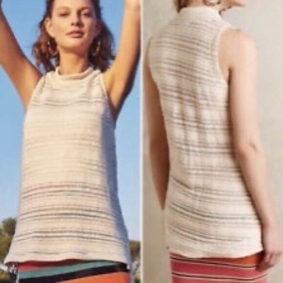 Anthropologie Dolan Piedra Cream Tunic Sheer Tank Women's Size XS - Picture 9 of 9